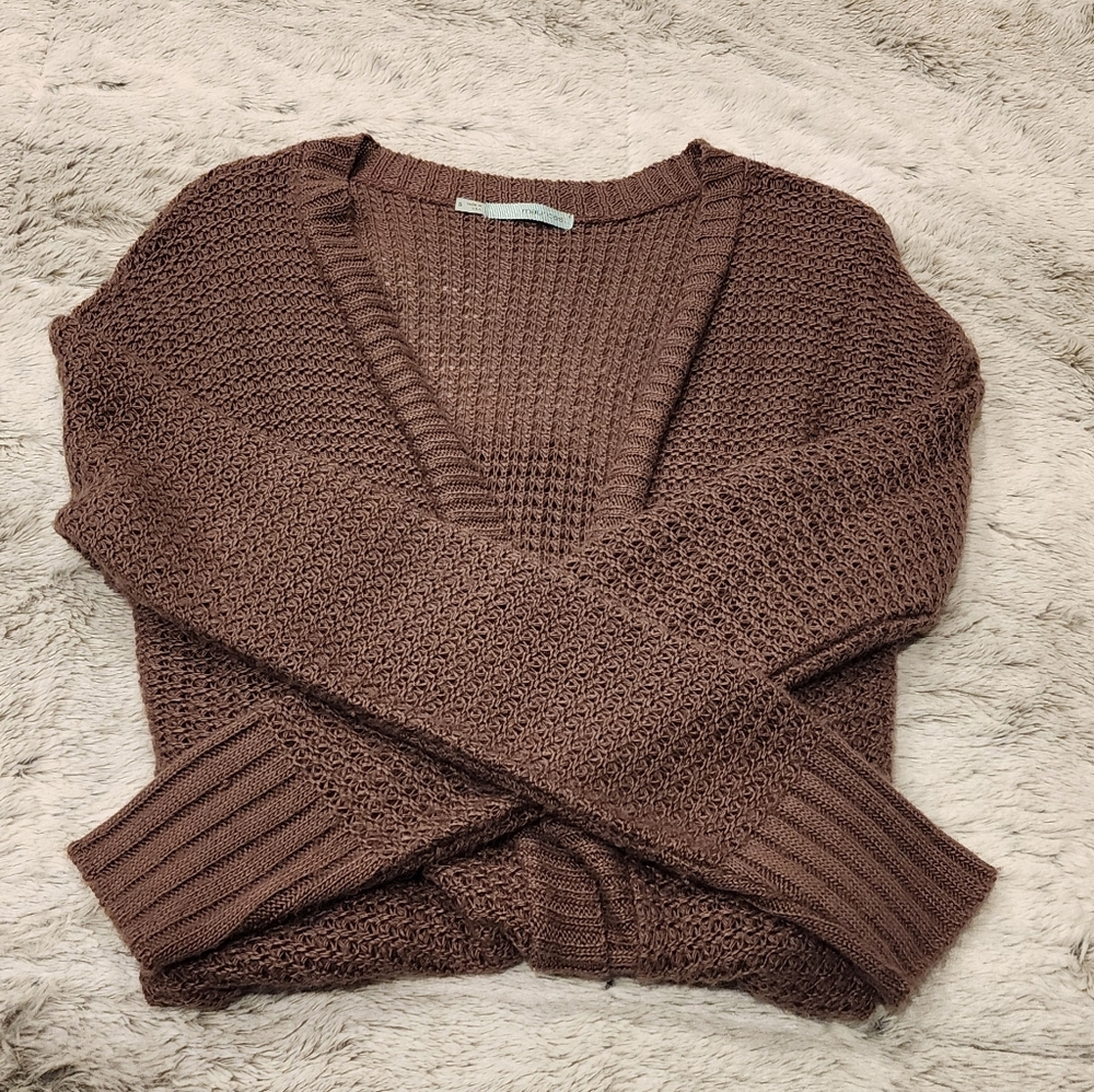 Maurices Textured Knit Cardigan in Clove Brown